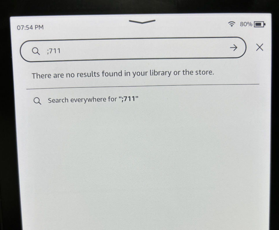 Search ";711" in the device